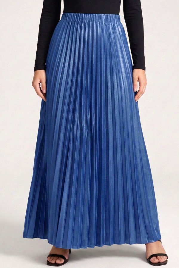 Piliseli Düz Renk Etek 2030-5