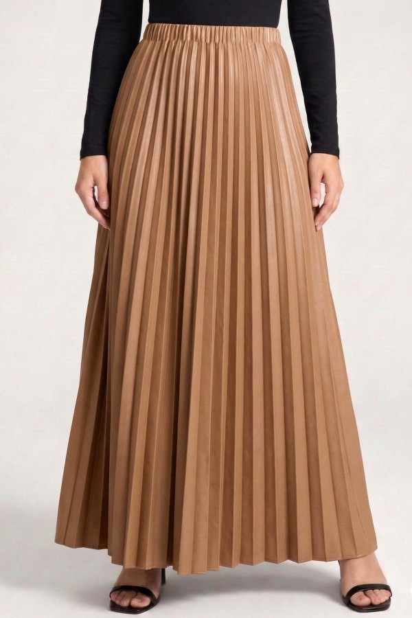 Piliseli Düz Renk Etek 2030-6