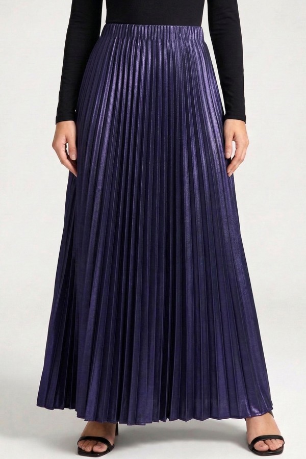 Piliseli Düz Renk Etek 2030-7