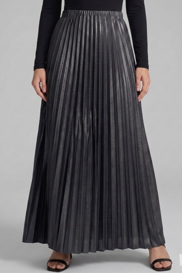 Piliseli Düz Renk Etek 2030-8