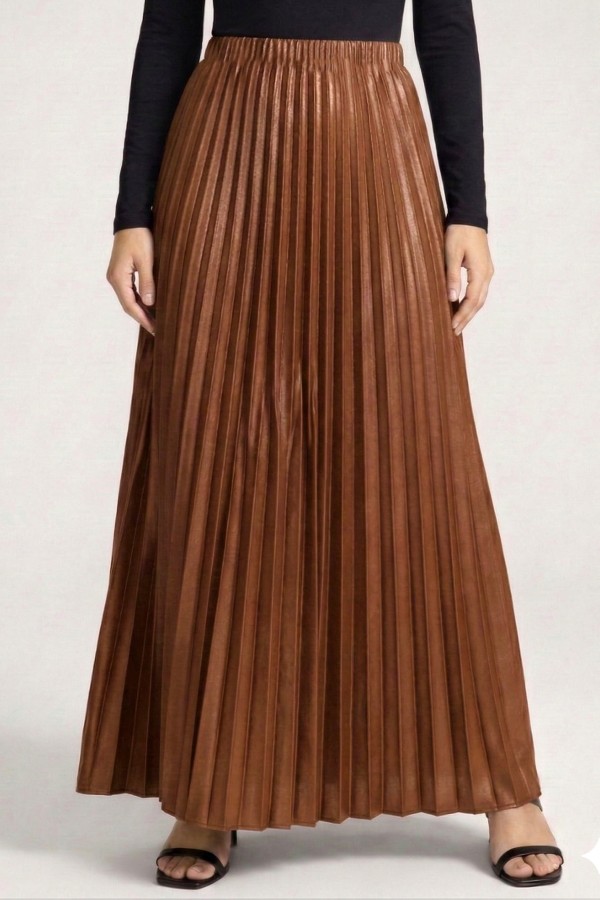 Piliseli Düz Renk Etek 2030-15