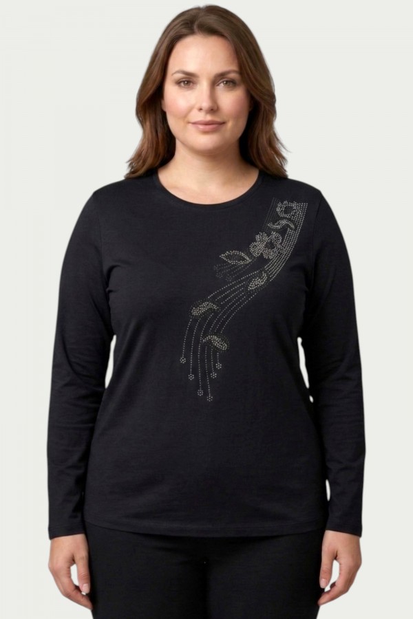 Erkan Taşlı Penye Bluz 5038-4