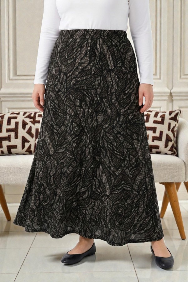 8 Parça Desenli Viskon Etek 2031-4