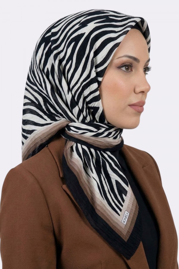 Desenli Mio Caz Eşarp 6301-1