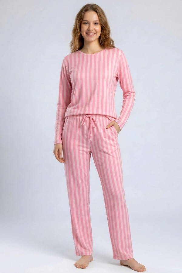 Kadın Desenli Pijama Takımı 20100-6