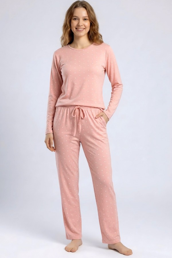 Kadın Desenli Pijama Takımı 20100-13