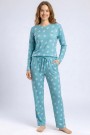 Kadın Desenli Pijama Takımı 20100-22