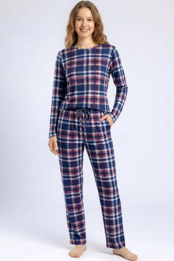 Kadın Desenli Pijama Takımı 20100-19