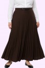Kadın Kemerli Pliseli Etek 2032-1