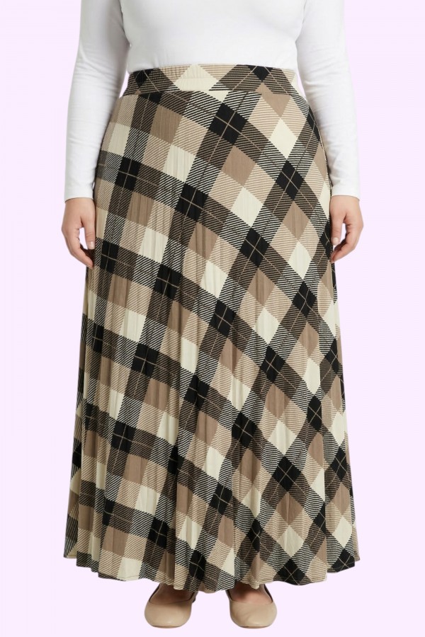 Desenli Penye Etek 2036-2