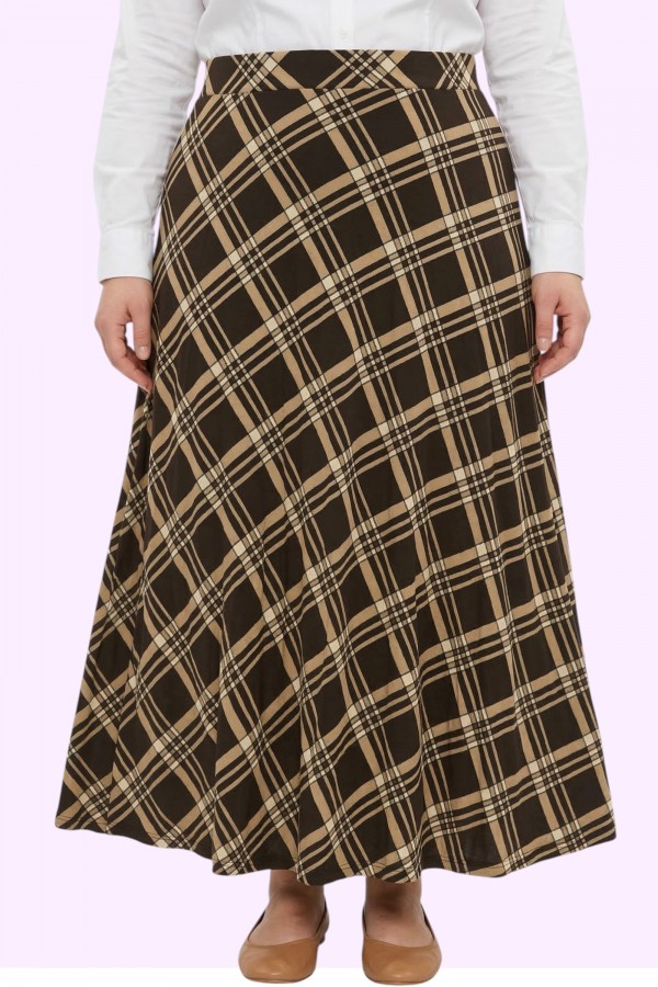 Desenli Penye Etek 2038-2