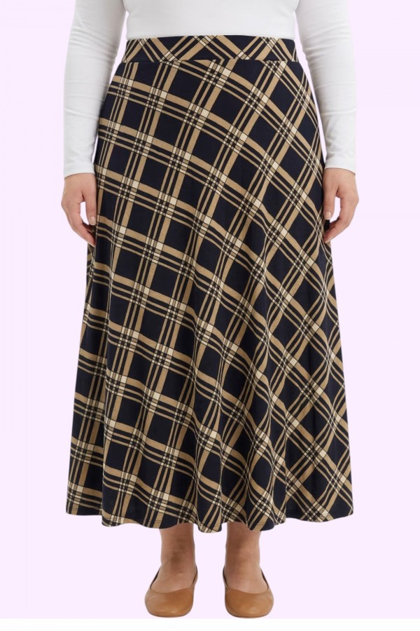 Desenli Penye Etek 2038-4