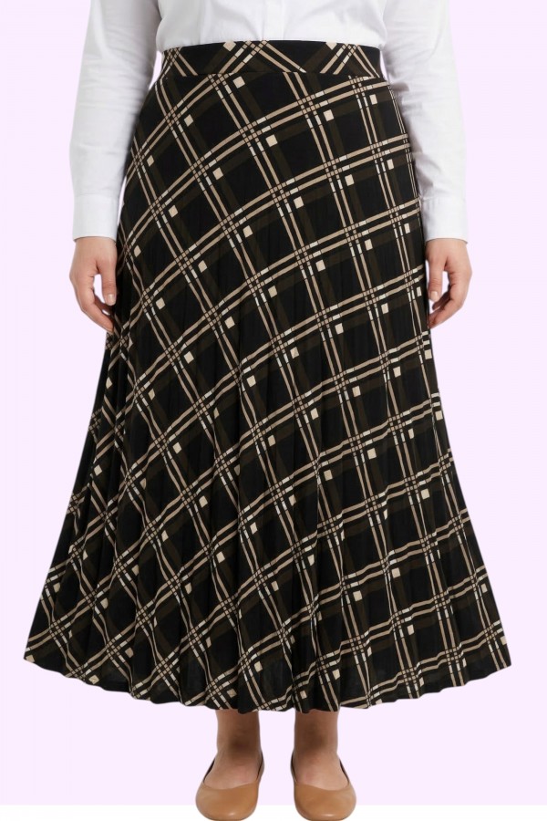 Desenli Penye Etek 2038-5