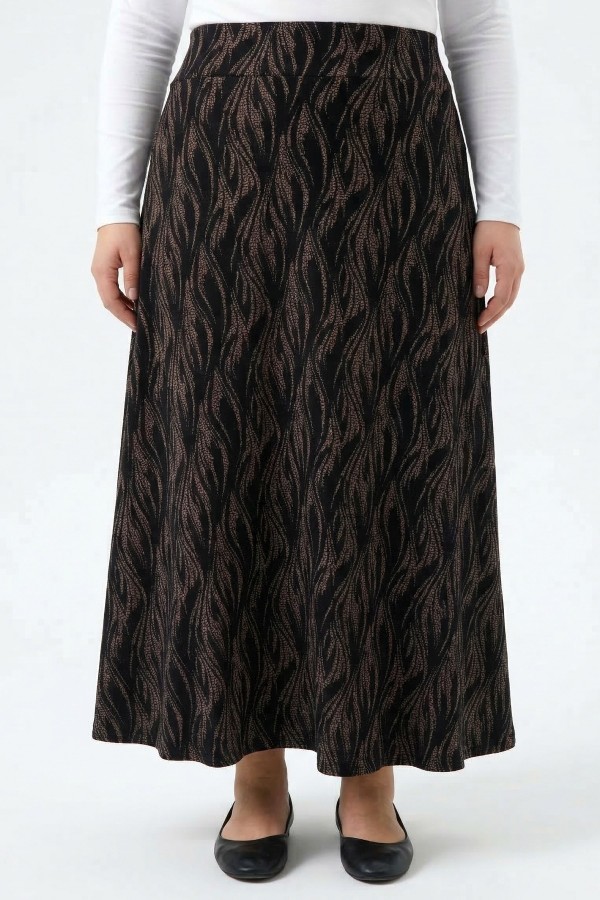 Desenli Viskon Etek 2045-12