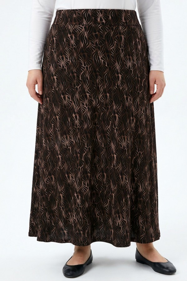 Desenli Viskon Etek 2045-13