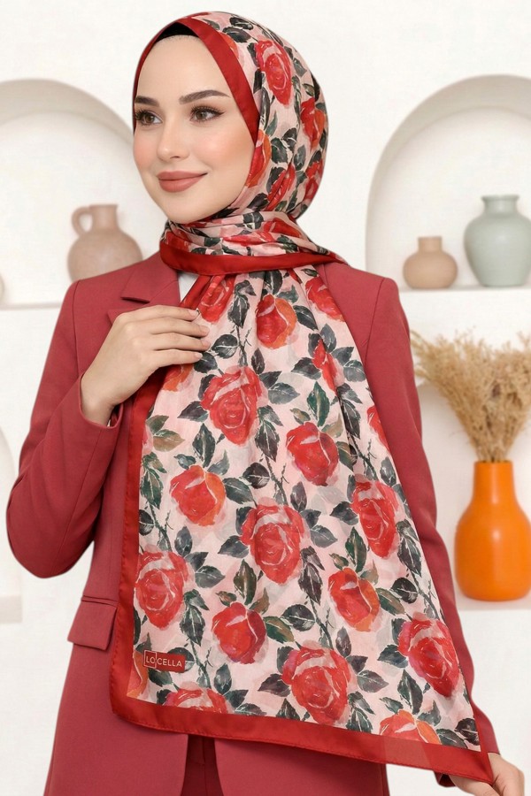 Organik Pamuk Vual Şal 6016-4