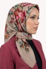 Desenli Flamlı Eşarp  6504-15
