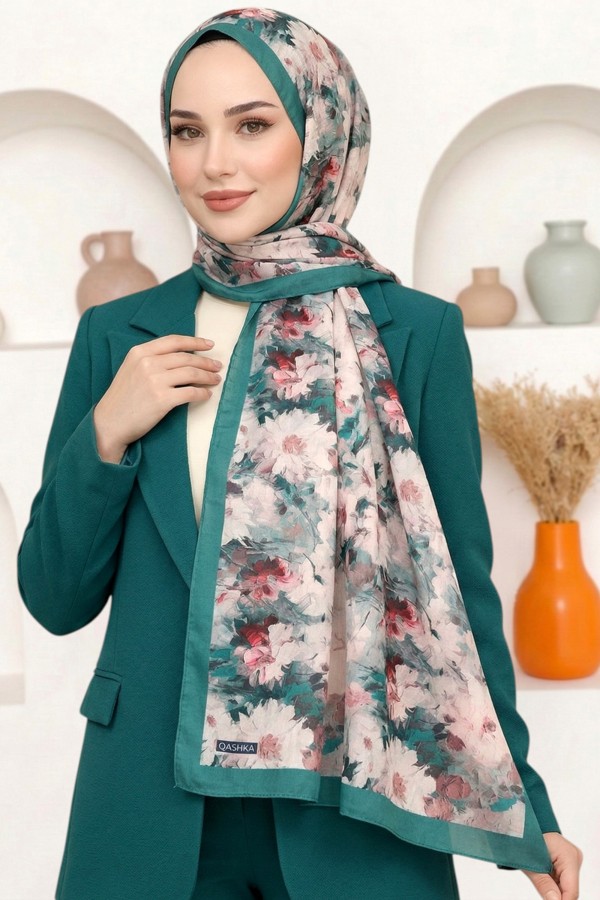 Desenli Bambu Crush Şal 6010-14