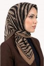 Desenli Flamlı Eşarp 6523-15