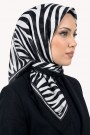 Desenli Flamlı Eşarp 6523-12