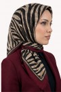 Desenli Flamlı Eşarp 6523-11