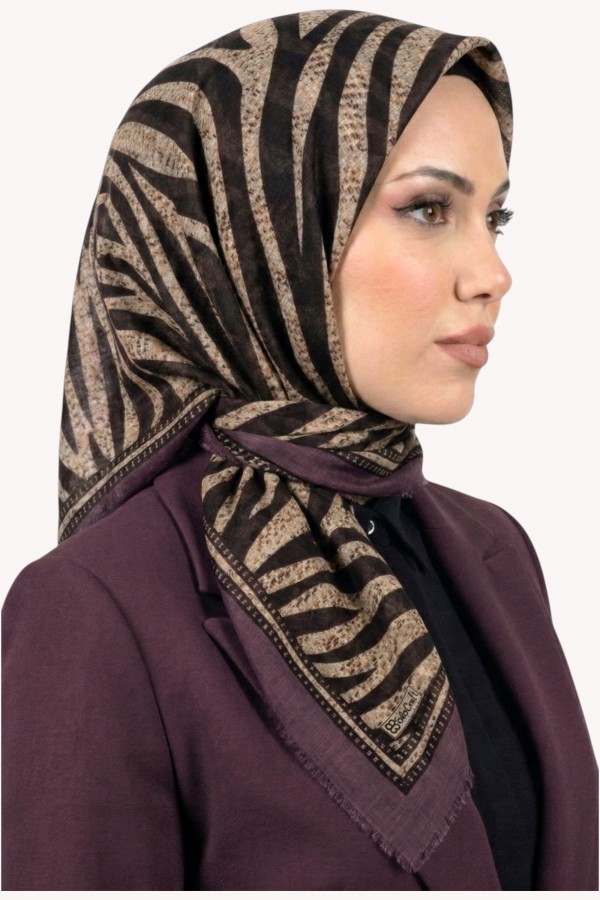 Desenli Flamlı Eşarp 6523-6