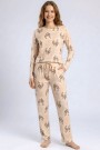 Kadın Desenli Pijama Takımı 20100-10
