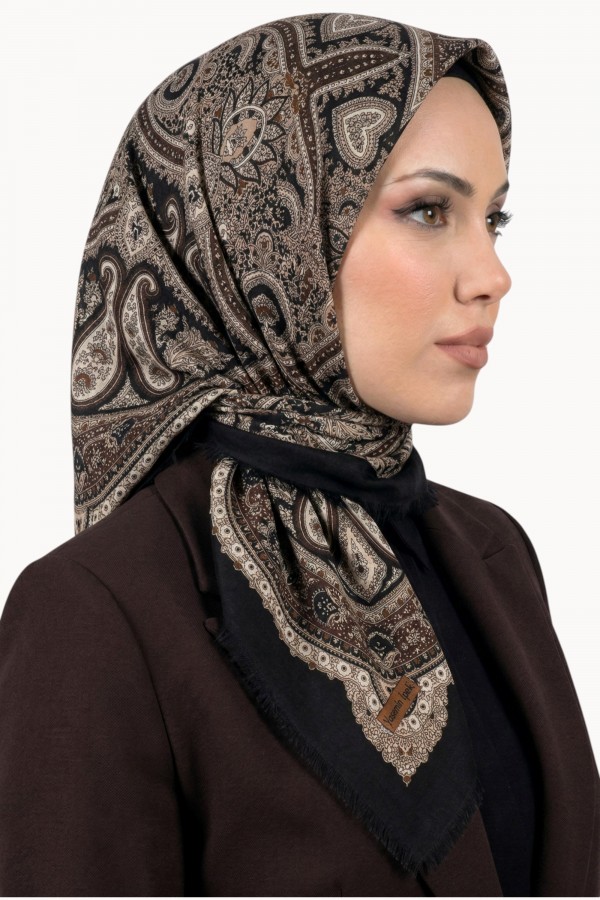 Desenli Flamlı Eşarp 6519-21
