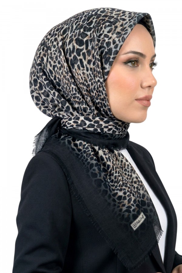 Desenli Flamlı Eşarp 6521-15