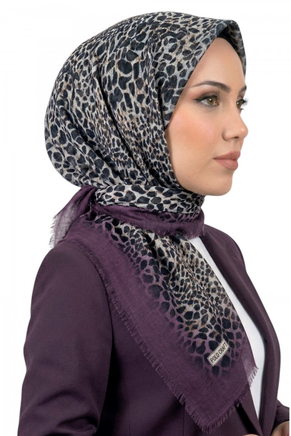 Desenli Flamlı Eşarp 6521-14