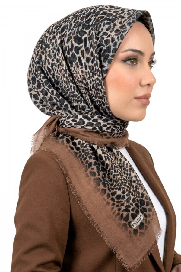 Desenli Flamlı Eşarp 6521-8