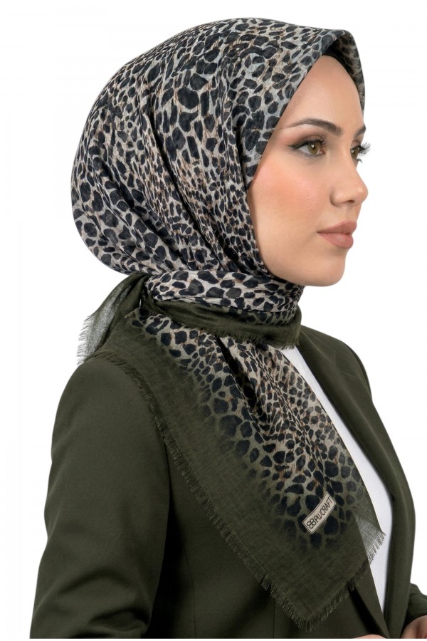 Desenli Flamlı Eşarp 6521-5