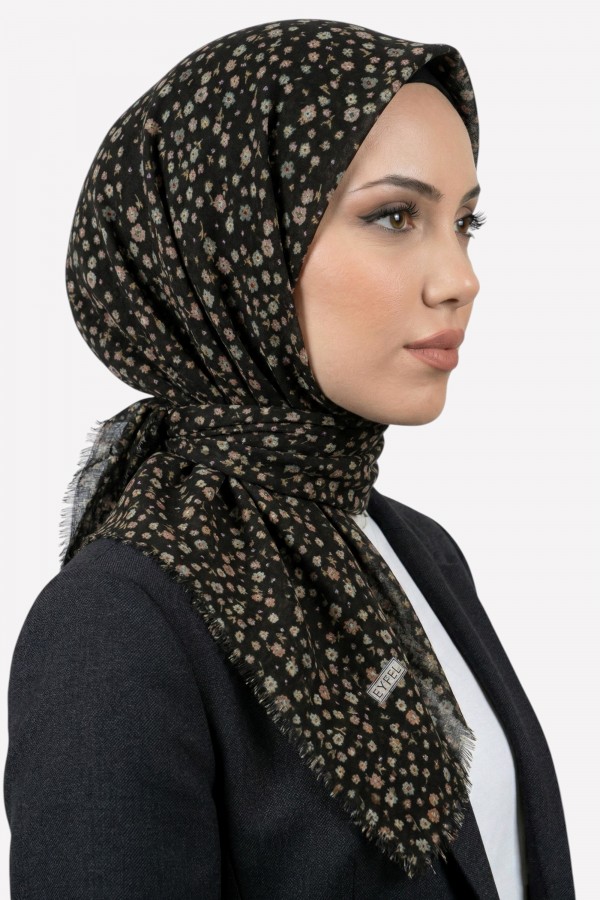 Desenli Flamlı Eşarp  6501-13