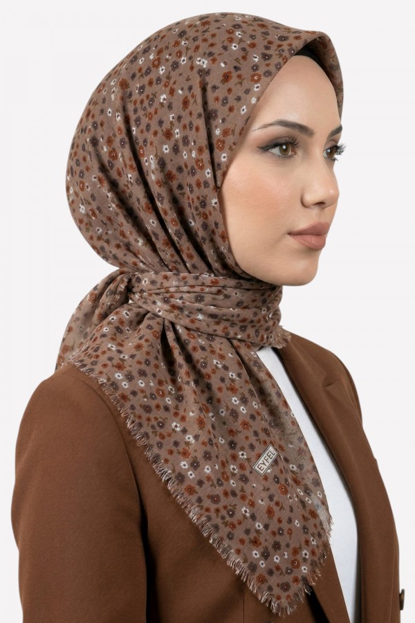Desenli Flamlı Eşarp  6501-12