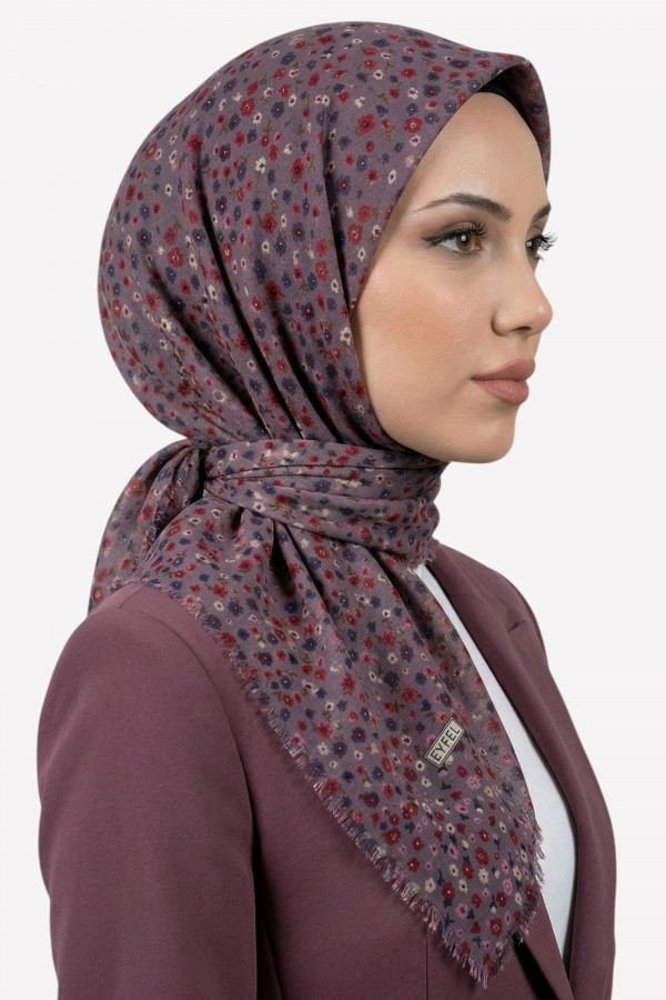 Desenli Flamlı Eşarp  6501-10
