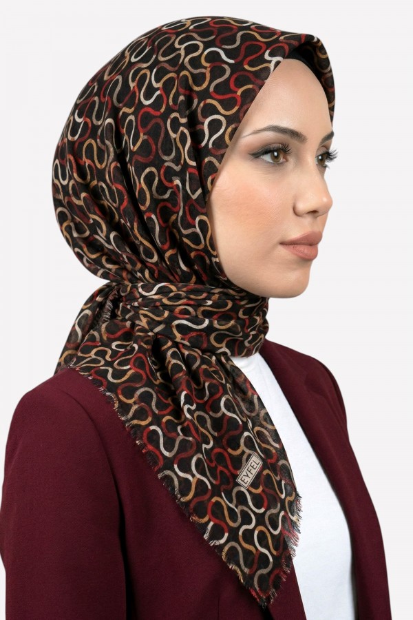 DESENLİ DESENLİ FLAMLI  Eşarp  6500-17