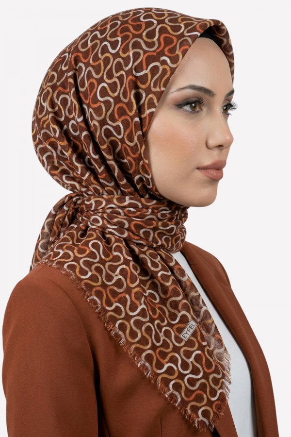 DESENLİ DESENLİ FLAMLI  Eşarp  6500-16