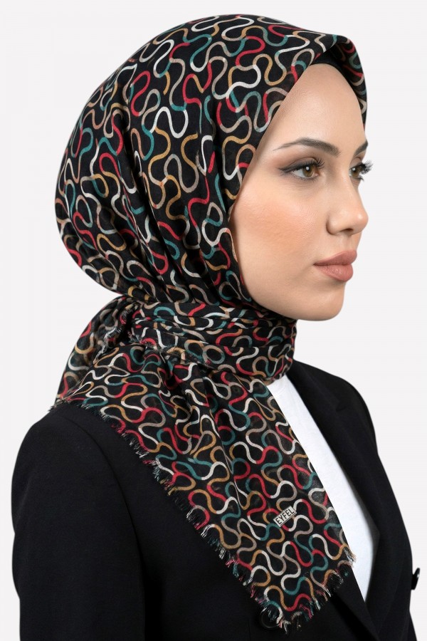 DESENLİ DESENLİ FLAMLI  Eşarp  6500-14