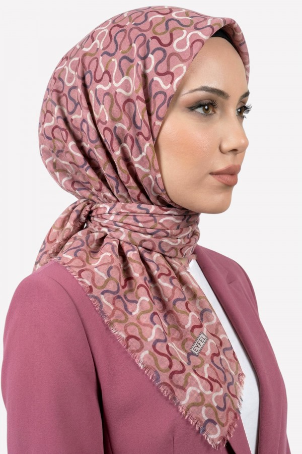 DESENLİ DESENLİ FLAMLI  Eşarp  6500-11