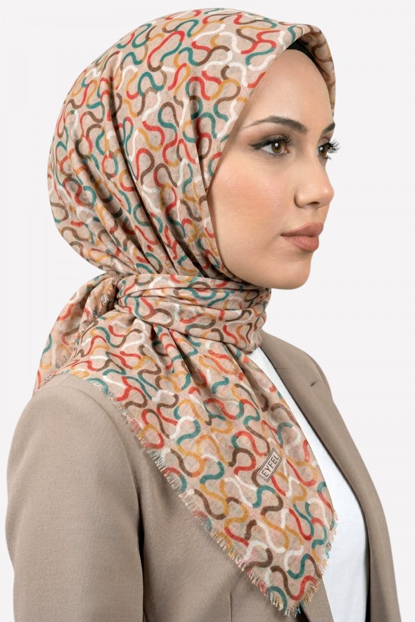 DESENLİ DESENLİ FLAMLI  Eşarp  6500-9