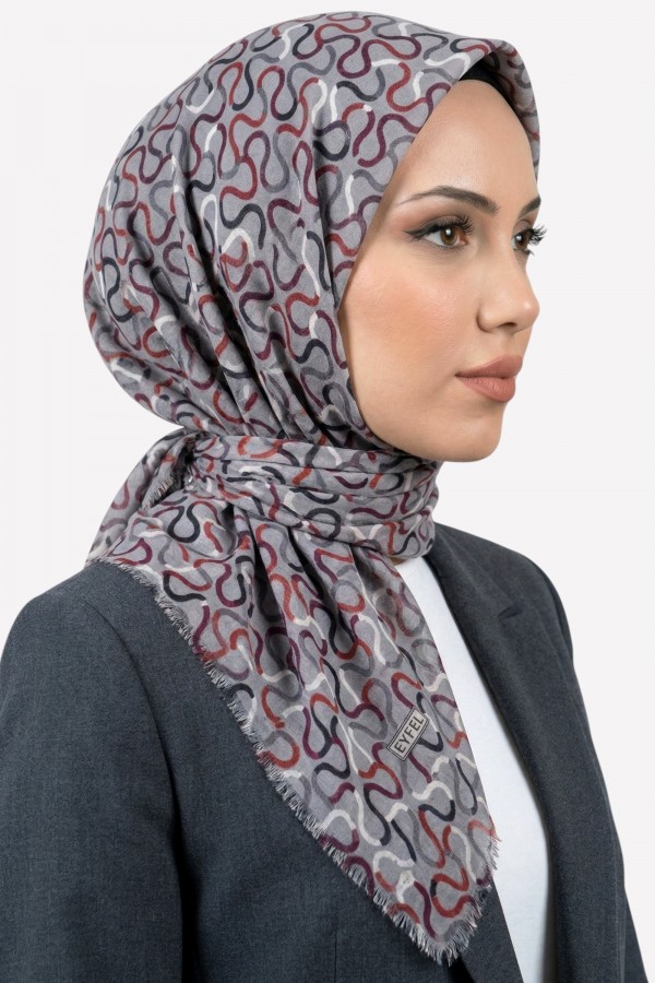DESENLİ DESENLİ FLAMLI  Eşarp  6500-5