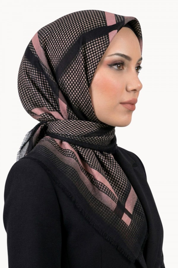 Desenli Flamlı  Eşarp  6503-5