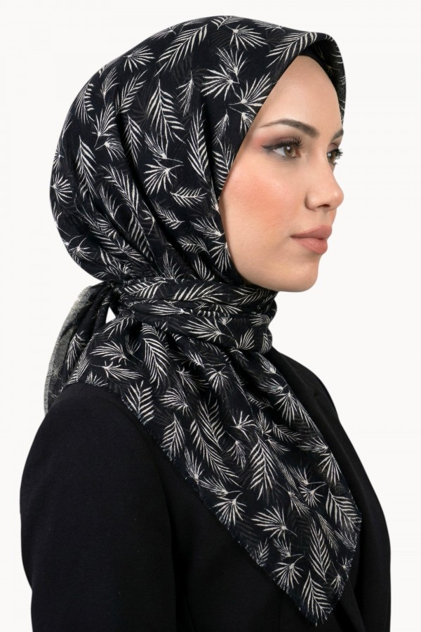 Desenli Flamlı Eşarp  6503-3