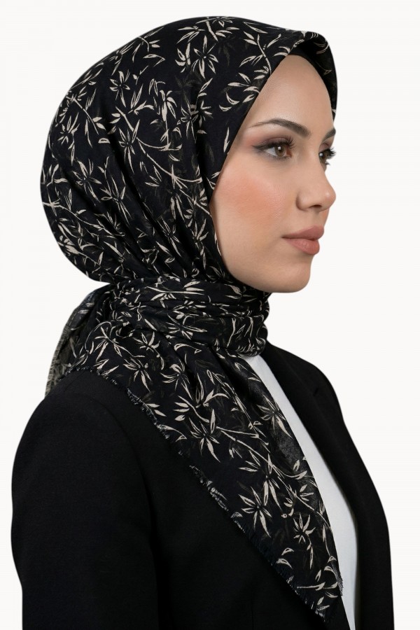 Desenli Flamlı  Eşarp  6503-1