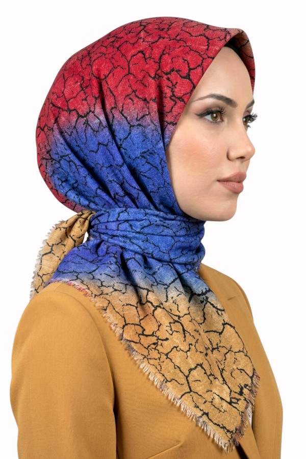 Desenli Flamlı Eşarp 6517-2