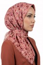 Desenli Flamlı Eşarp  6502-14