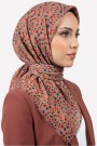 Desenli Flamlı Eşarp  6501-11