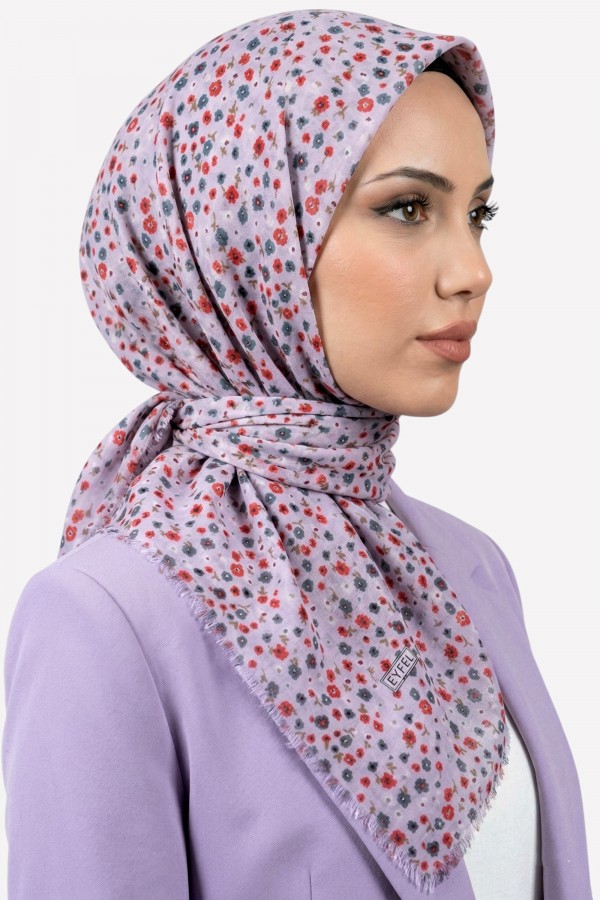 Desenli Flamlı  Eşarp  6501-8