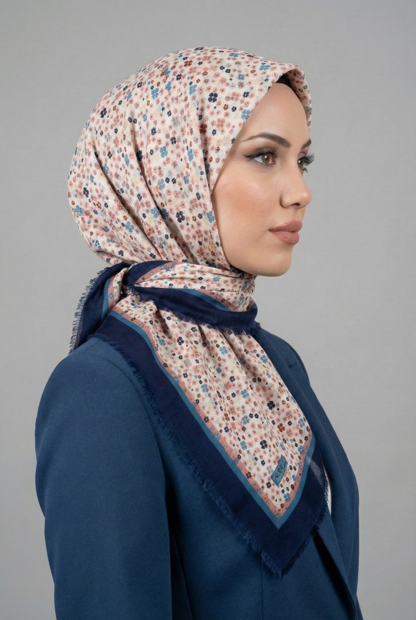 Sinem Desenli Flamlı Eşarp 6505-14