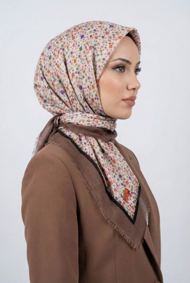 Sinem Desenli Flamlı Eşarp 6505-7